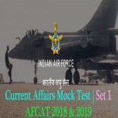Current Affairs Mock Test for AFCAT 2018 - 2019 Preparation | Set 1