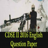 CDSE Question Paper [2 2016 English Original Questions]