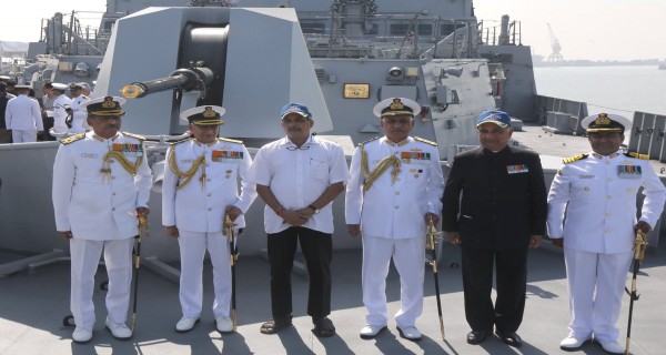 Manohar Parrikar at INS Chennai commissioning ceremony