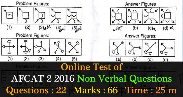 AFCAT 2 2106 Non Verbal Question paper for online practice