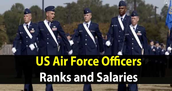 Ranks and salaries of US Air Force Officers