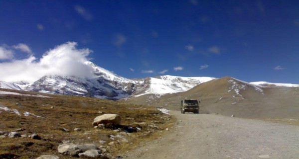 Army patrolling vehicle in Sikkim