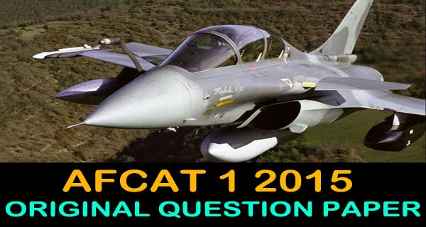 AFCAT 1 2015 question paper with key