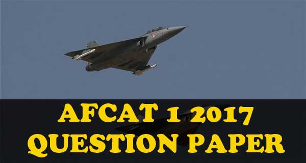 AFCAT 1 2017 question paper and answer key