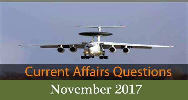 Online Current Affairs Mock Test - November 2017