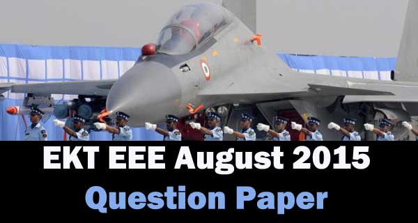 EKT Electrical and Electronics question paper of August 2015