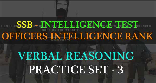 OIR Verbal Reasoning Practice Set